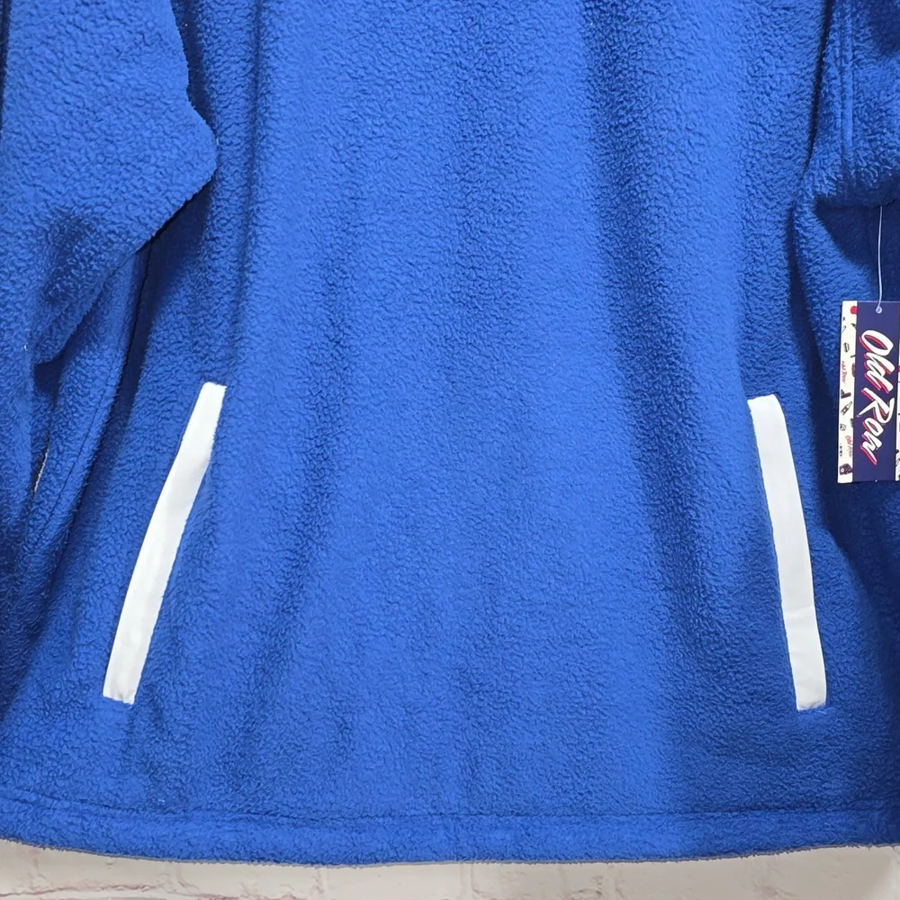 Old Row Blue & White Quarter Zip Fleece Mens Size XL NWT - Picture 5 of 11